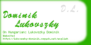 dominik lukovszky business card